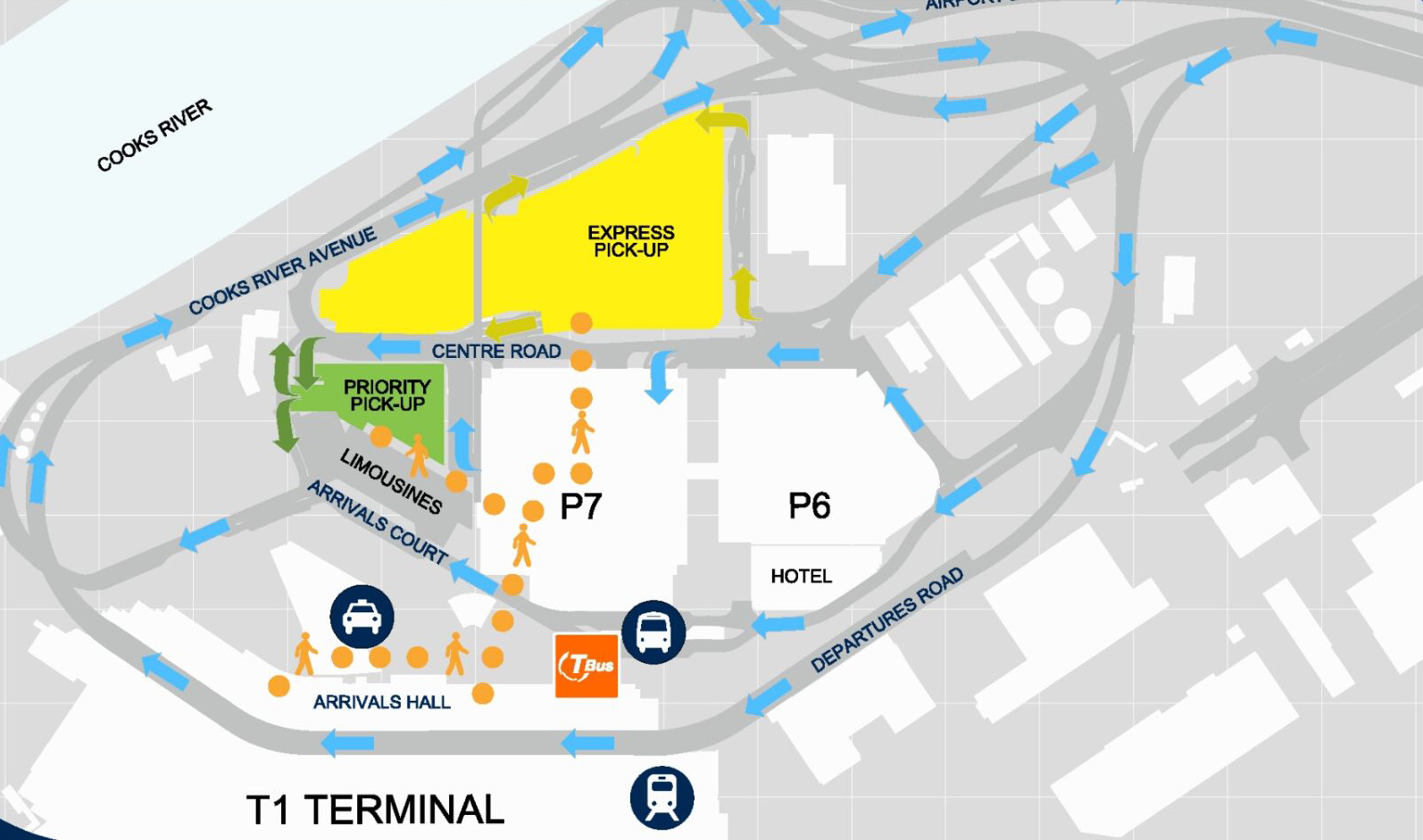 International Airport Pick-up zone